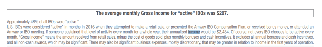 Amway income statement 