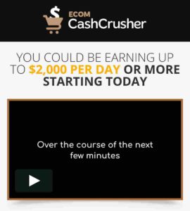 Ecom cash crusher landing page 
