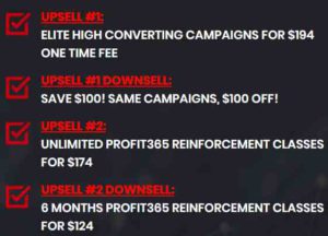 Profit 365 upsells