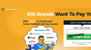 Brands need you sign up page