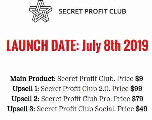 Secret Profit Club upsells