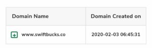 Swiftbucks domain age