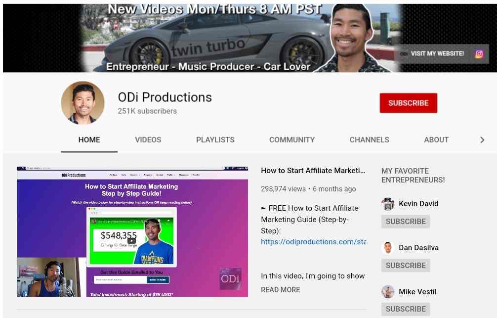 Odi productions YouTube channel 