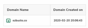 Ezbucks domain age
